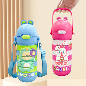 Baby Puzzle Swirling Portable Cartoon Water Bottle - BPA-Free & Leak-Proof