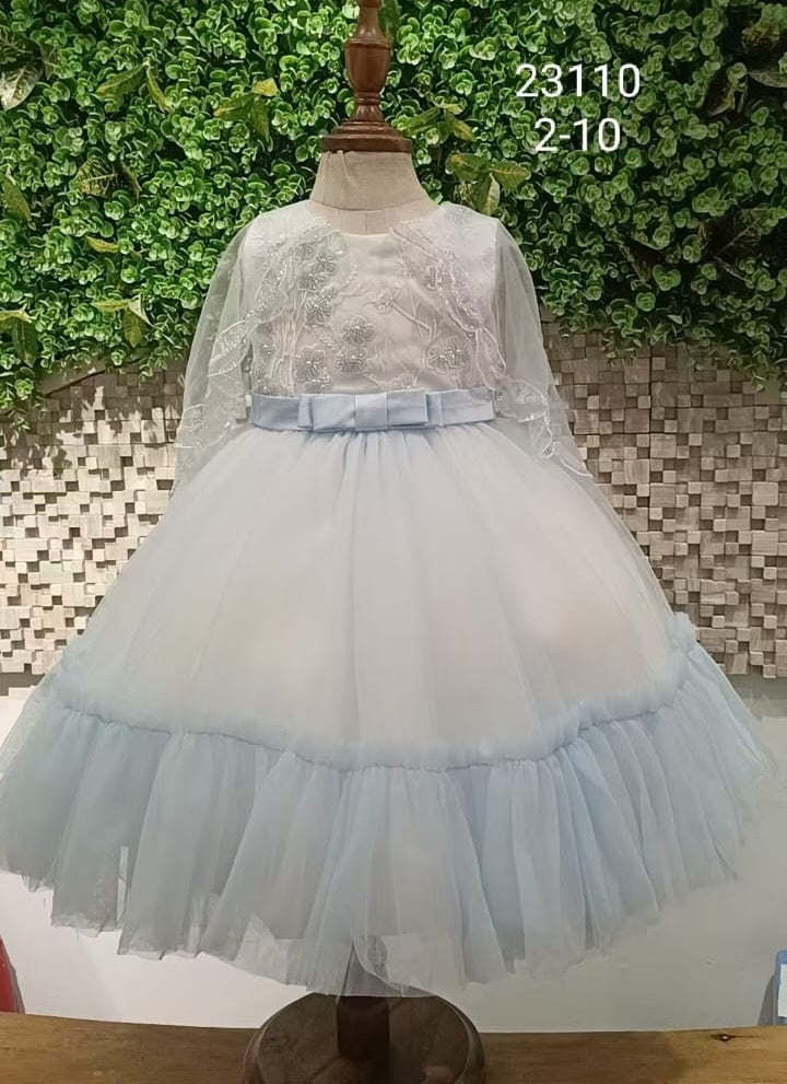 Lite Blue Princess Dress - A Dreamy Baby Girl Winter Dress for Every Occasion