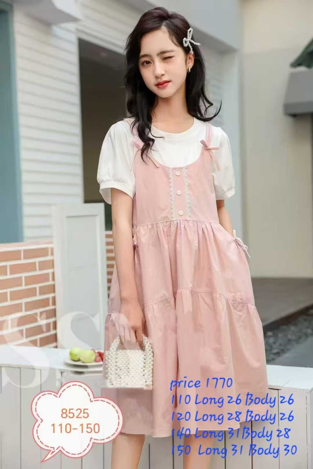 Pink Cotton Fit and Flare Dress for Girls – Elegant Twirl-Worthy Kids Party Dress Bangladesh