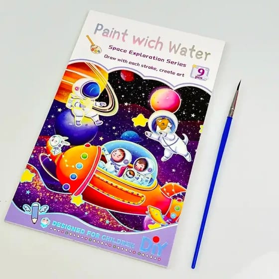 Paint with Water Space Exploration Book - 9 Pages Cosmic Adventure Water Coloring Bangladesh