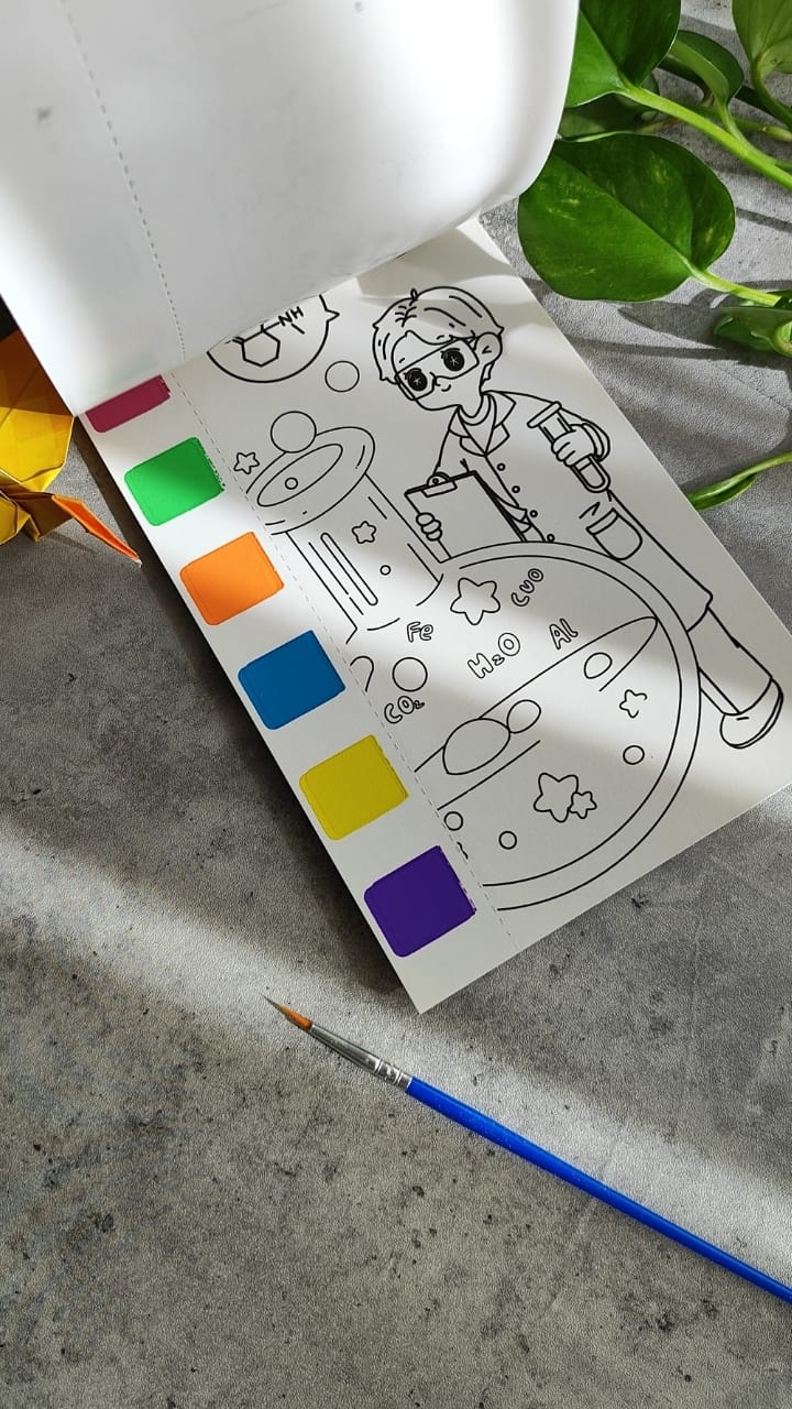 Paint with Water Space Exploration Book - 9 Pages Cosmic Adventure Water Coloring Bangladesh