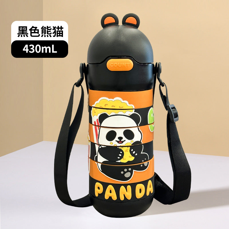 Baby Puzzle Swirling Portable Cartoon Water Bottle - BPA-Free & Leak-Proof