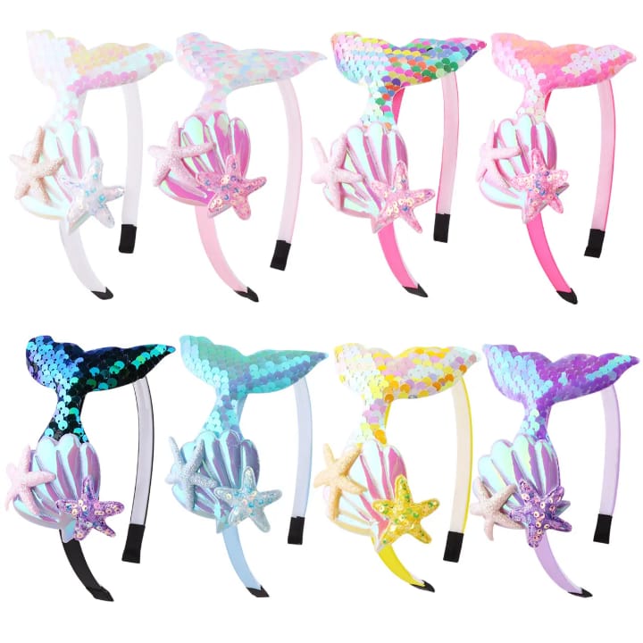 Korean Cute Elastic Rubber Hair Bands Set – Flower Animal Glitter Decoration