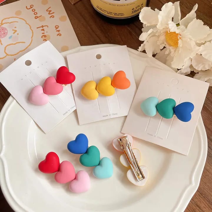 Colourful Clay Like Hair Clips – Beautiful Sequin Hair Jewellery (7 Colors)