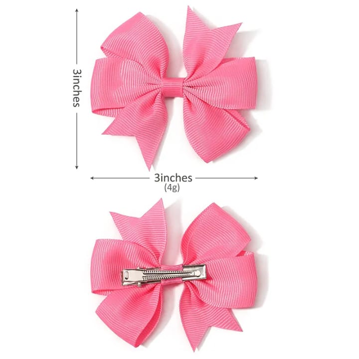 Girls Bow Hair Clip Ribbon – Colorful Portable Cute Sweet Accessory