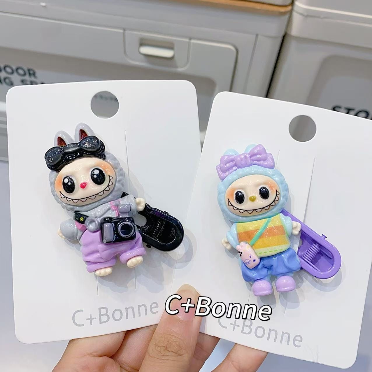 Cute Labubu Character Hair Clips – Trendy Fashion Accessory (7 Colors)
