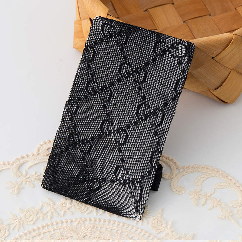 Girls Lace Fishnet Pantyhose with Elastic High Waist - Soft Acrylic Kids Tights (Black & White)