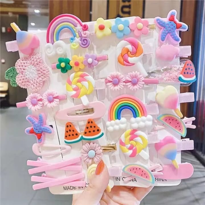 Cute Fruit Cartoon Animal Shape Hair Clip Pins Set – Colorful Baby Girl Accessories