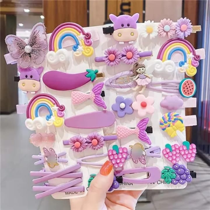 Cute Fruit Cartoon Animal Shape Hair Clip Pins Set – Colorful Baby Girl Accessories
