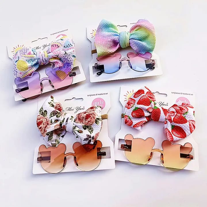 Cute Bow Hairband Set for Babies & Toddlers - Stretchy Nylon Design