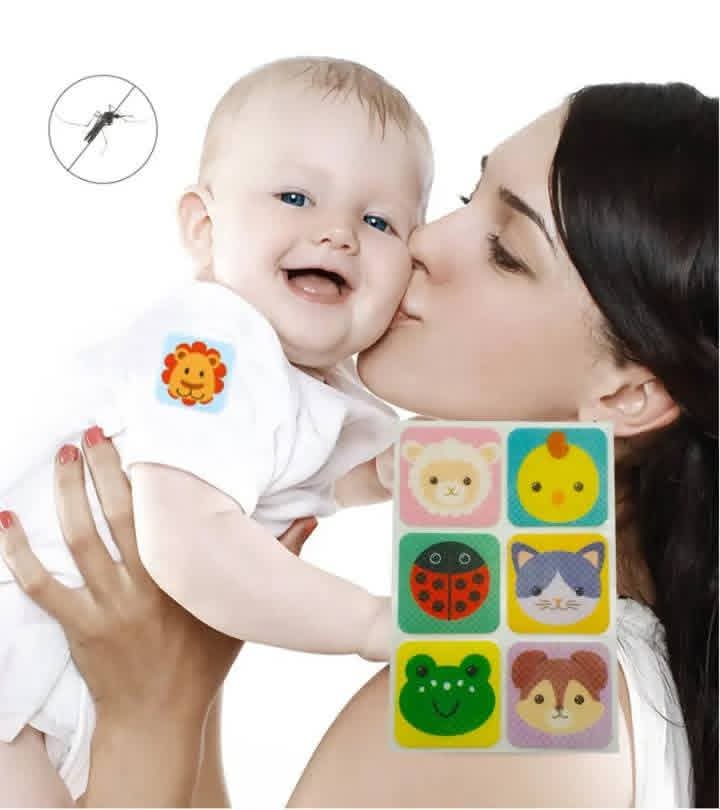 Baby Mosquito Repellent Cartoon Sticker Patches – Natural DEET-Free (6 Pcs)