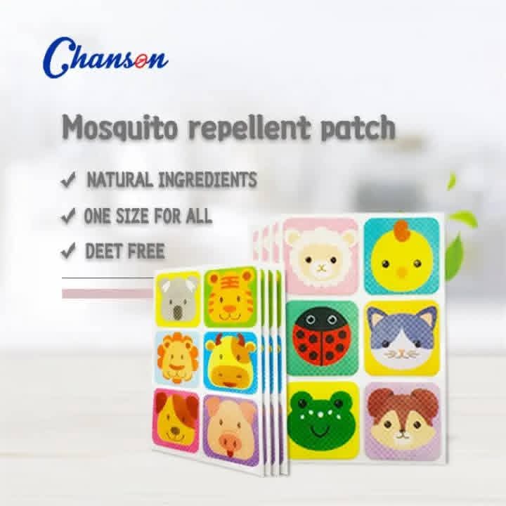 Baby Mosquito Repellent Cartoon Sticker Patches – Natural DEET-Free (6 Pcs)