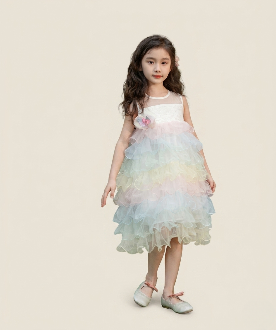 Rainbow Baby Dress - Cute & Colorful Summer Dress for Baby Girls