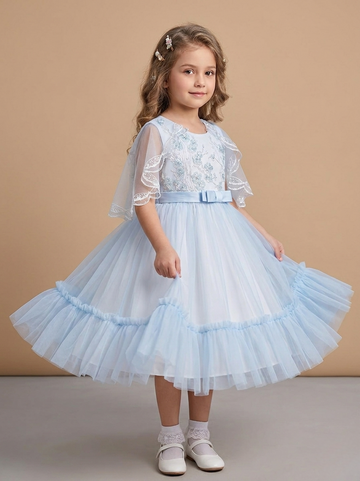 Lite Blue Princess Dress - A Dreamy Baby Girl Winter Dress for Every Occasion