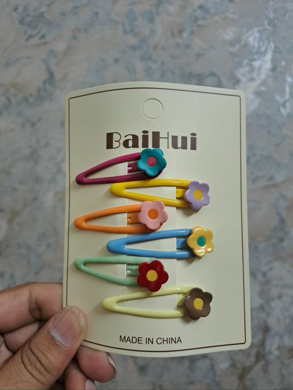 BaiHui Flower Snap Hair Clips Set - Colorful Children's Hair Accessories