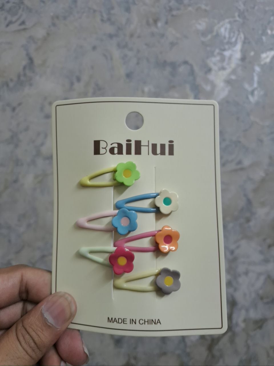 BaiHui Flower Snap Hair Clips Set - Colorful Children's Hair Accessories