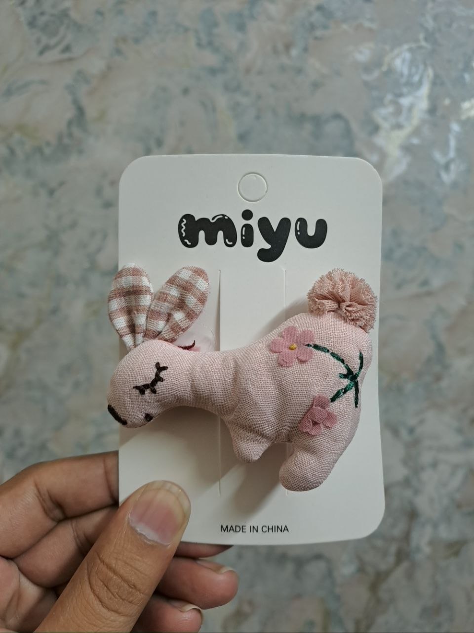 Miyu Bunny Hair Clips Set - Adorable Stuffed Animal Hair Accessories