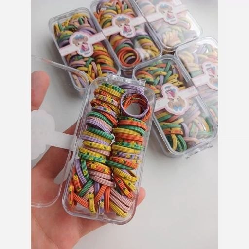 Colorful Hair Elastics Collection - Rainbow Hair Ties Set