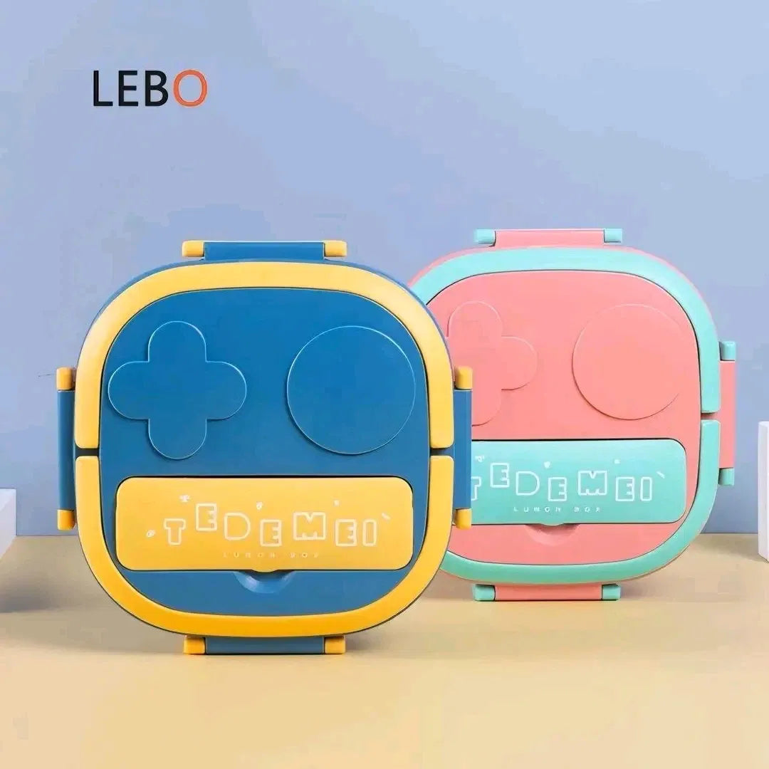 LEBO Tedemei Robot Face Kids Lunch Box